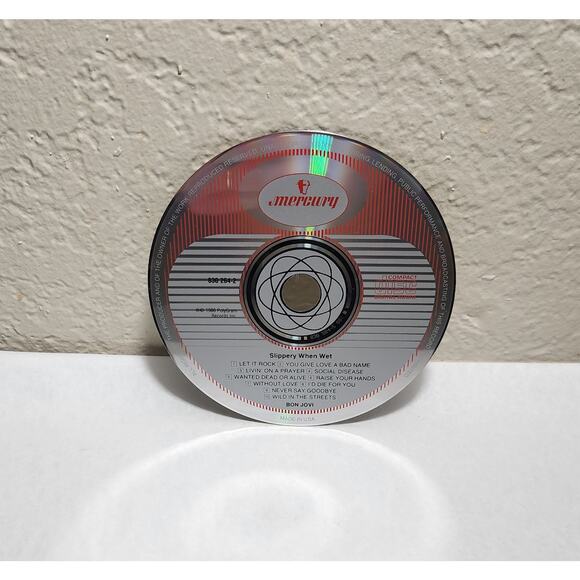 Bon Jovi Slippery When Wet Vintage Tested Rock CD Polygram 1988 Pre-owned - Picture 3 of 7